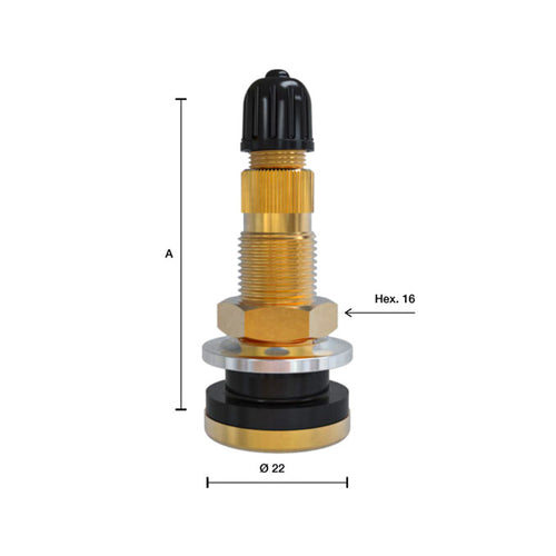 Valvola Tubeless Metallo Corta Trattore 0584 (Aria/Acqua)