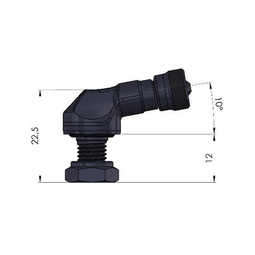 Valvola Tubeless Moto in Alluminio - Foro 8,3 mm