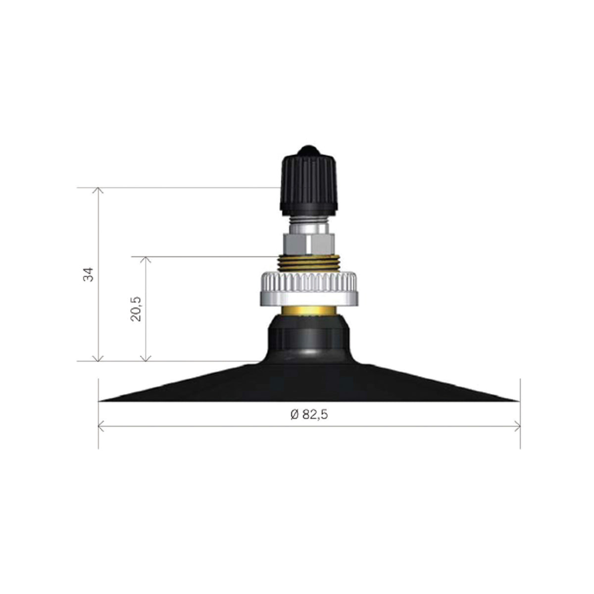 Base Valvola Trattore V7/LB Vulcanizzabile