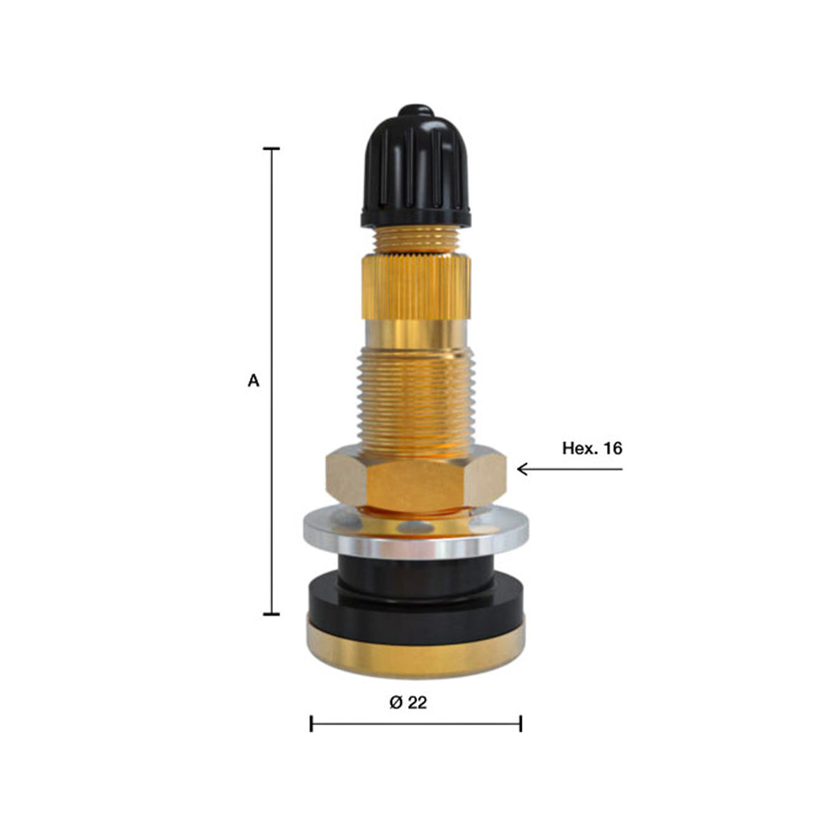 Valvola Tubeless Metallo Corta Trattore 0584 (Aria/Acqua)