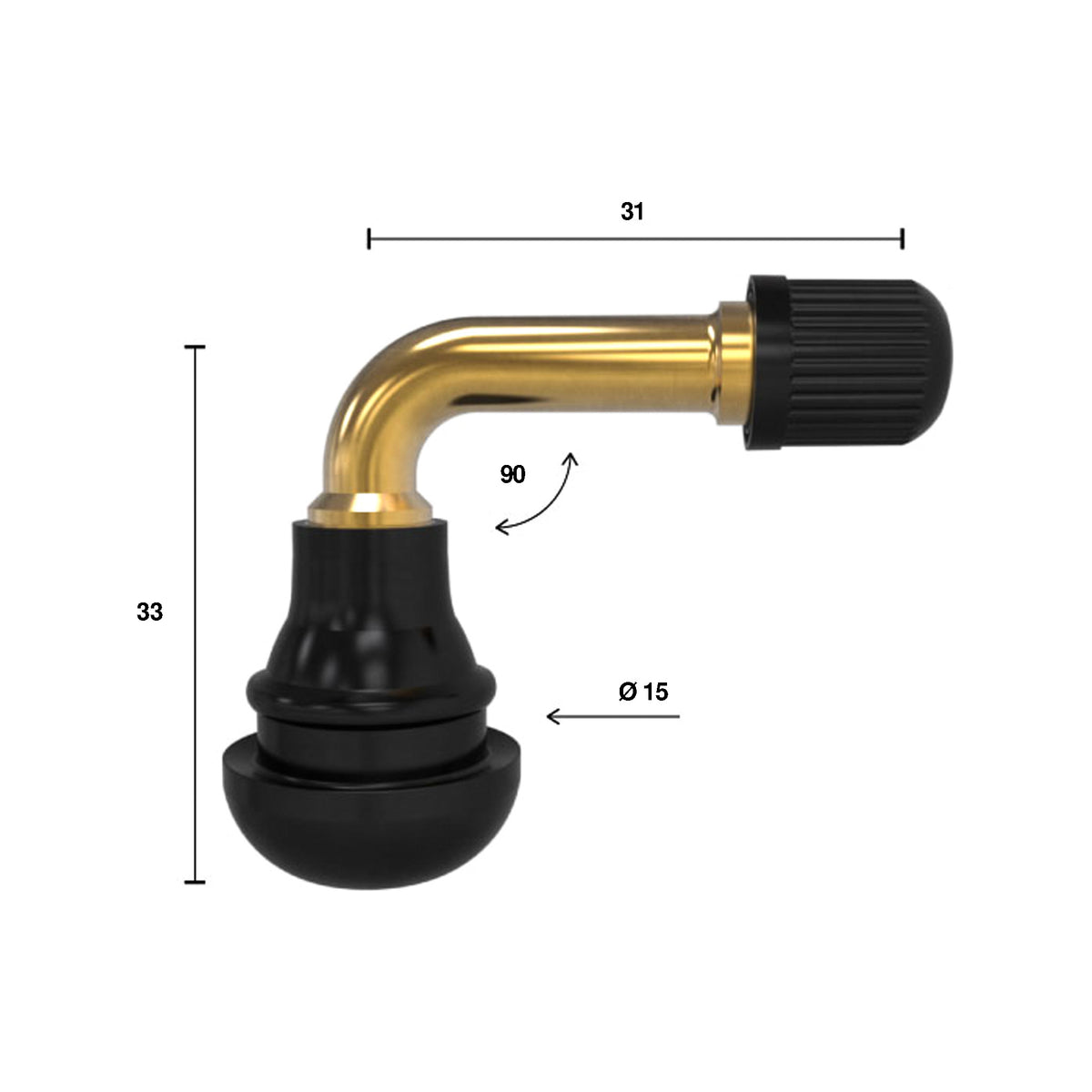 Valvola Pneumatici Moto Wonder 0527 Tusco - Foro 11.5 mm