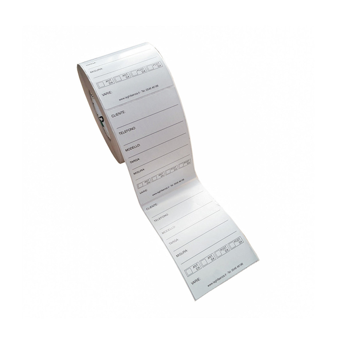 Etichette FastTyre Bianche 10x12 cm Pre-Stampate (1000 pz)