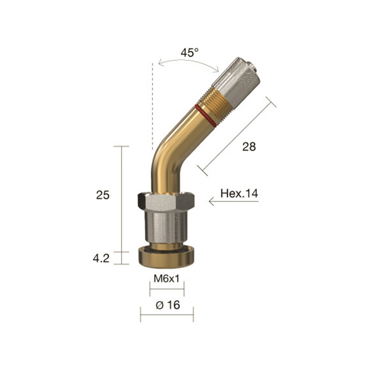 Valvola TPMS Autocarro 1392 per Cerchi in Acciaio - Foro 9,7 mm