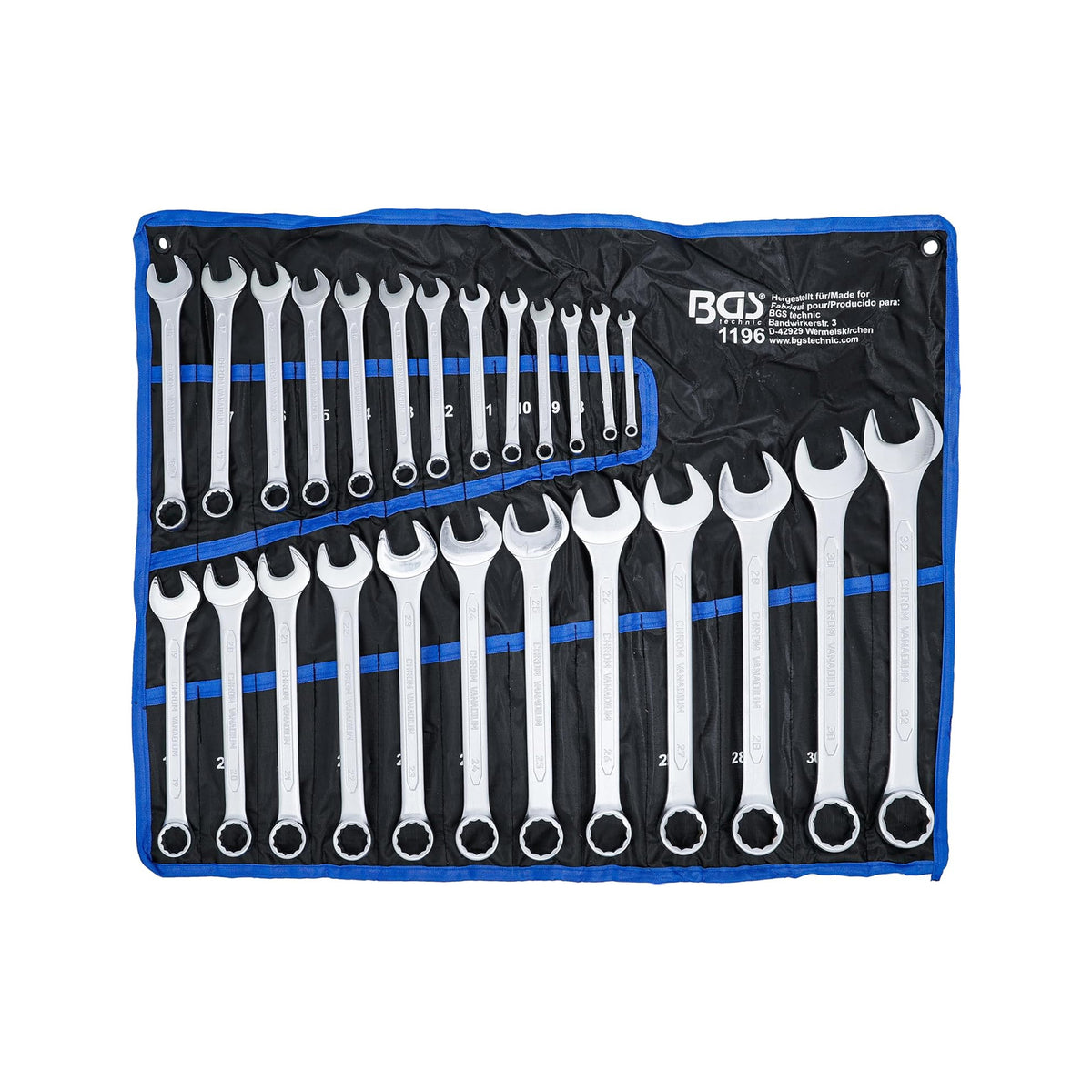 Serie Chiavi Combinate Cromo Vanadio 25pz