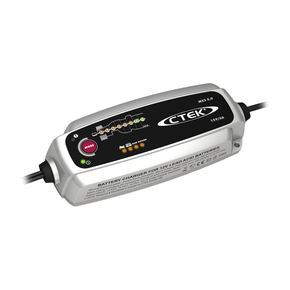CTEK MXS 5.0 - Caricabatterie e Mantenitore Automatico 12V 5A