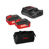 Kit di Ricarica K-R04 (2x Batteria 20V 8Ah + Caricatore 9.6A + Borsa)