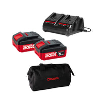Kit di Ricarica K-R08 (2x Batteria 20V 5Ah + Caricatore Doppio 4A + Borsa) - thumb