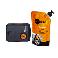 Kit Riparazione Pneumatici Auto TRK 500 con Compressore 12V e Sigillante - thumb
