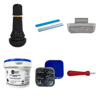 Kit Gommista Professionale - Valvole, Contrappesi, Pasta e Rappezzi - thumb